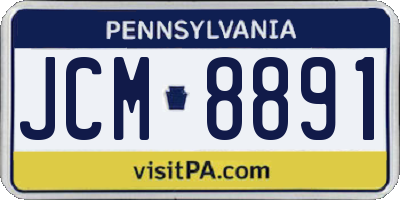 PA license plate JCM8891