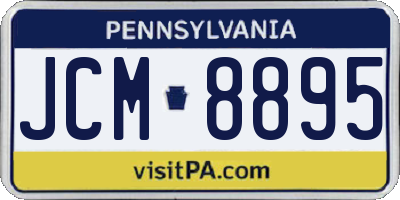 PA license plate JCM8895