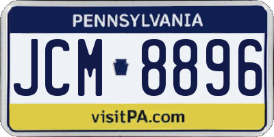 PA license plate JCM8896