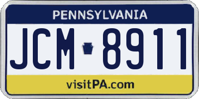 PA license plate JCM8911