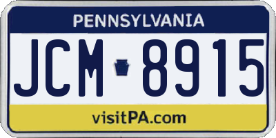 PA license plate JCM8915