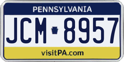 PA license plate JCM8957