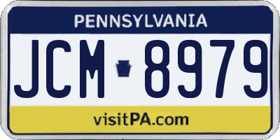 PA license plate JCM8979