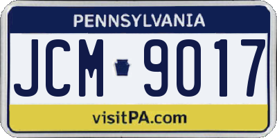 PA license plate JCM9017