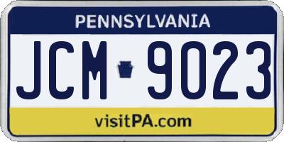PA license plate JCM9023
