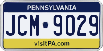 PA license plate JCM9029