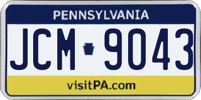 PA license plate JCM9043