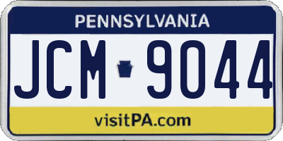 PA license plate JCM9044