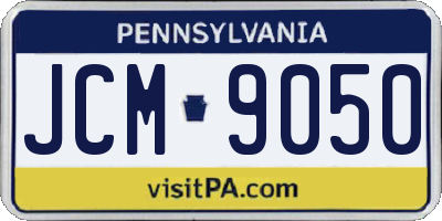 PA license plate JCM9050