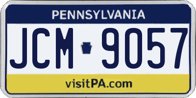 PA license plate JCM9057