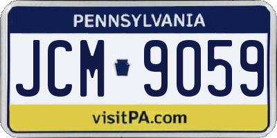 PA license plate JCM9059