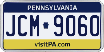 PA license plate JCM9060