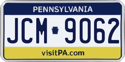 PA license plate JCM9062