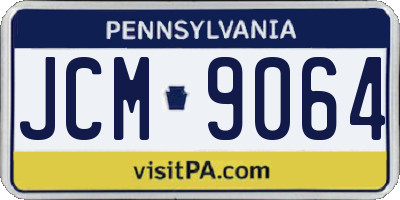 PA license plate JCM9064