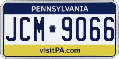 PA license plate JCM9066