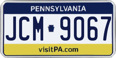 PA license plate JCM9067