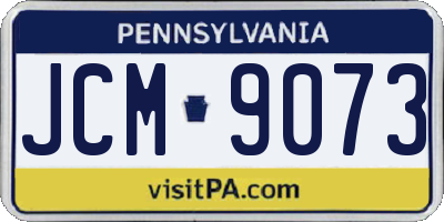 PA license plate JCM9073