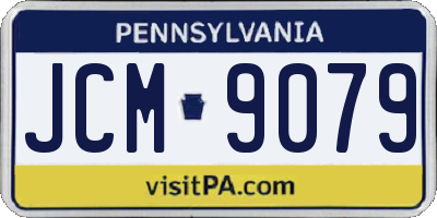 PA license plate JCM9079