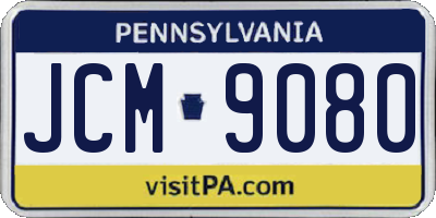 PA license plate JCM9080