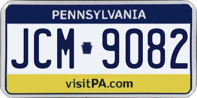 PA license plate JCM9082