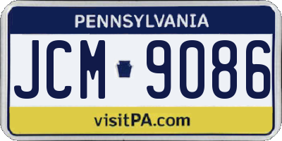 PA license plate JCM9086