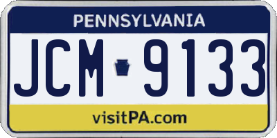 PA license plate JCM9133
