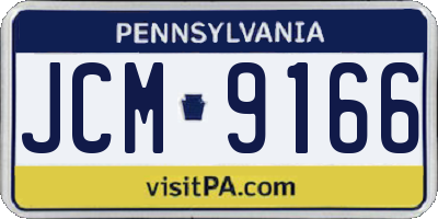 PA license plate JCM9166