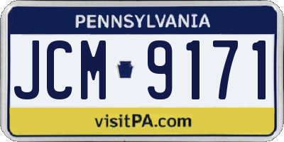 PA license plate JCM9171