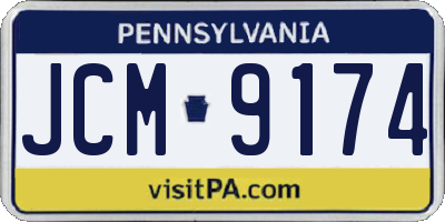 PA license plate JCM9174