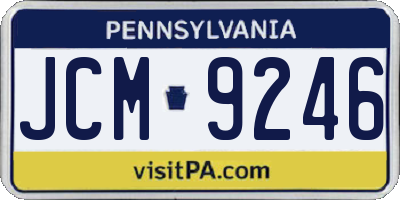PA license plate JCM9246