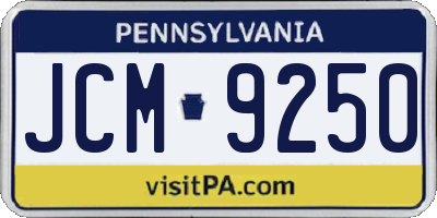 PA license plate JCM9250
