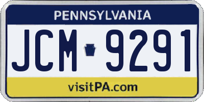 PA license plate JCM9291