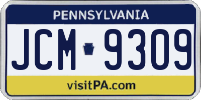 PA license plate JCM9309