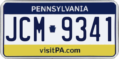 PA license plate JCM9341