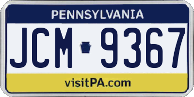 PA license plate JCM9367