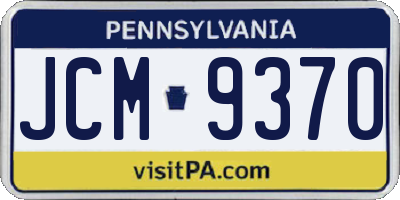 PA license plate JCM9370
