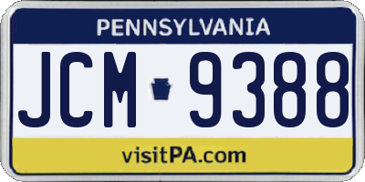 PA license plate JCM9388