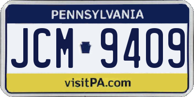 PA license plate JCM9409