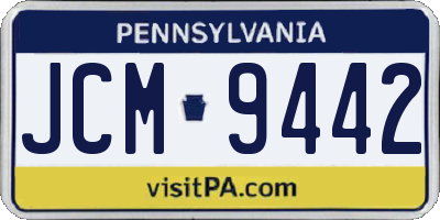 PA license plate JCM9442