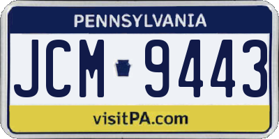 PA license plate JCM9443