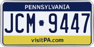PA license plate JCM9447