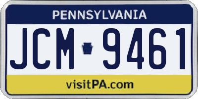PA license plate JCM9461
