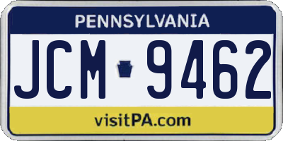 PA license plate JCM9462