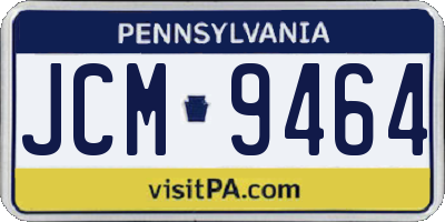 PA license plate JCM9464