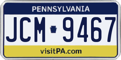 PA license plate JCM9467