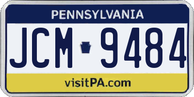 PA license plate JCM9484