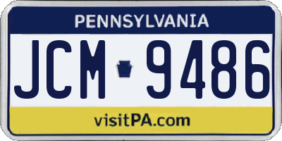 PA license plate JCM9486
