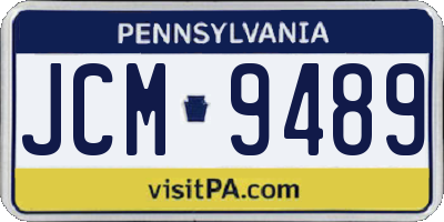 PA license plate JCM9489