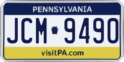 PA license plate JCM9490