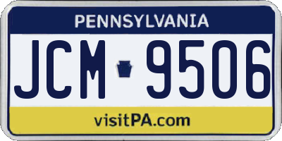 PA license plate JCM9506